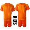 Nederländerna Målvakt Bortaställ Barn VM 2022 Korta ärmar (+ Korta byxor)